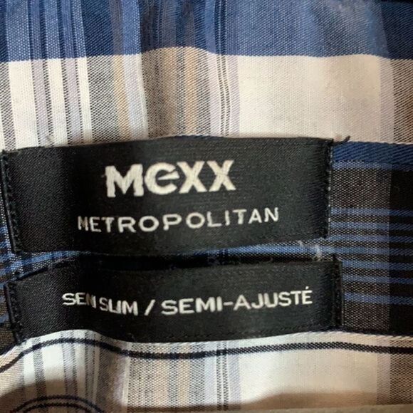 Mexx Blue, Black & White Plaid T-Shirt - Picture 3 of 5
